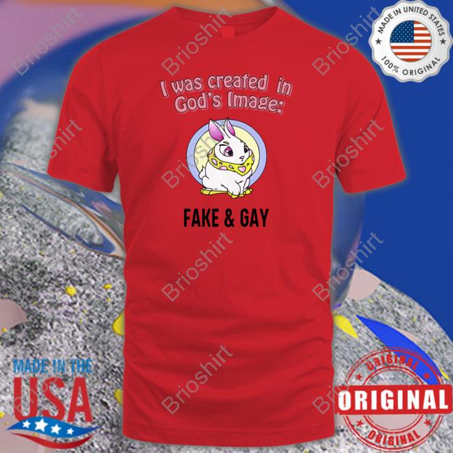 Official I Was Created In God's Fake & Gay T Shirt Official I Was Created In God's Fake & Gay T Shirt