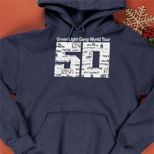 G Unit Brands Merch Green Light Gang World Tour Concert 50 Shirt 50cent