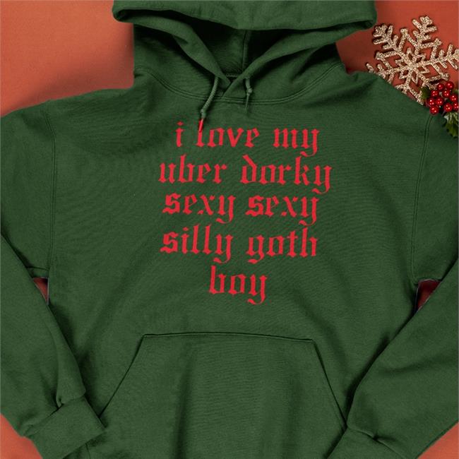 I Love My Uber Dorky Sexy Sexy Silly Goth Boy Tee Shirt Blue