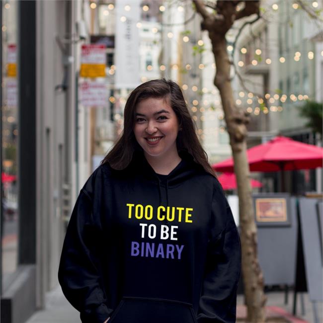 Kristyn Wong-Tam Too Cute To Be Binary T Shirt Farrah Khan
