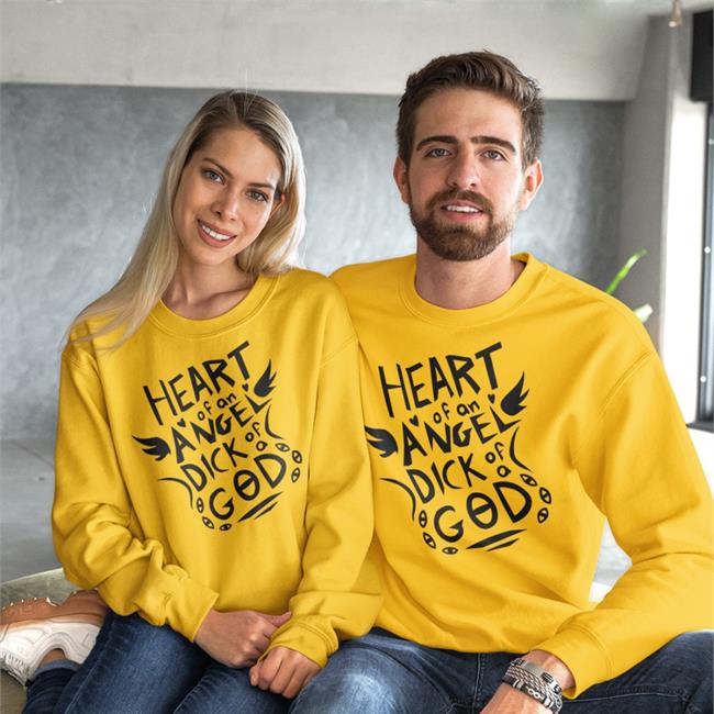 Heart Of An Angel Dick Of A God Long Sleeve T Shirt