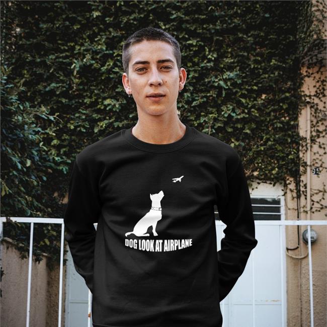 Dog Look At Airplane Shirt Engrish