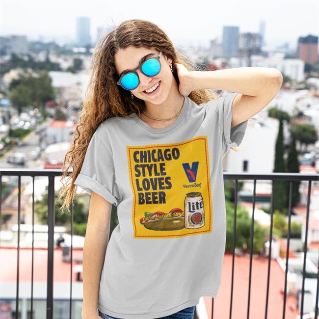 Eddie Vienna Beef Chicago Style Loves Beer It's Miller Time Hoodie Miller Lite