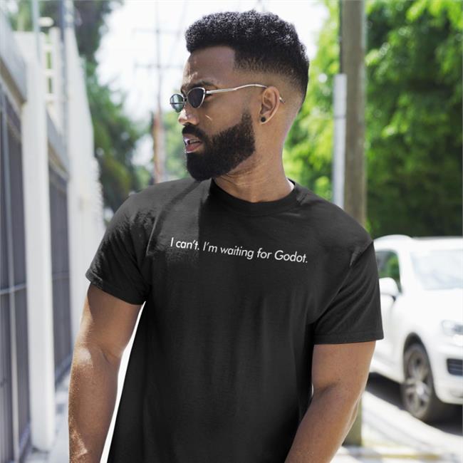 I Can't I'm Waiting For Godot Long Sleeve T Shirt Marc Bonanni