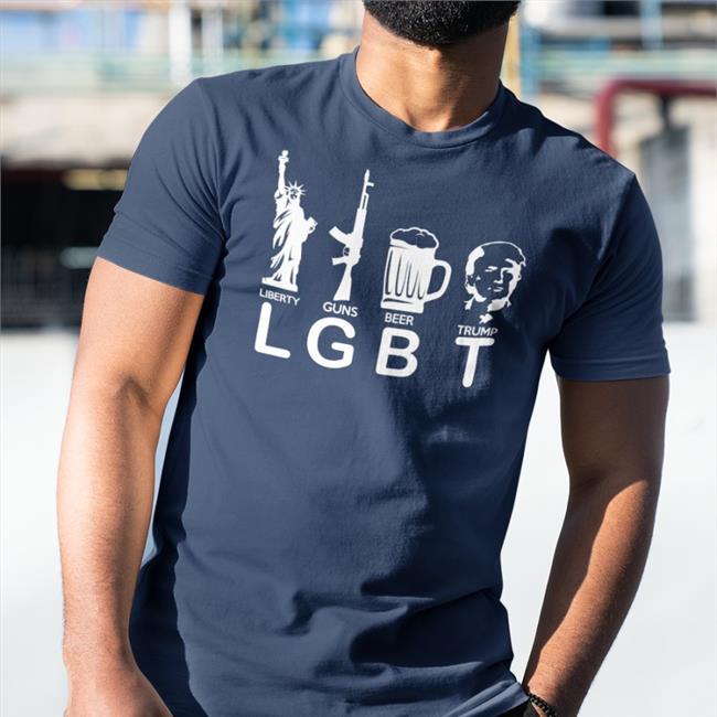 Lil Nas X Lgbt Liberty Guns Beer Trump Shirt
