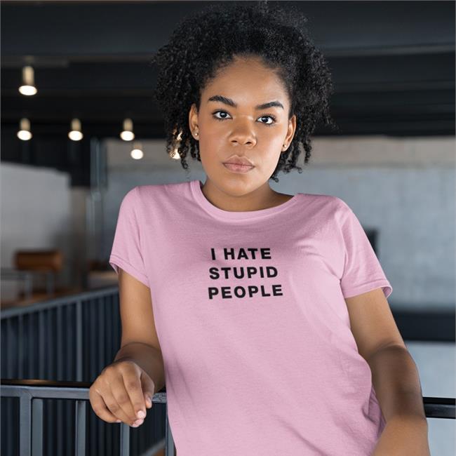 I Hate Stupid People Hoodie Red Susu
