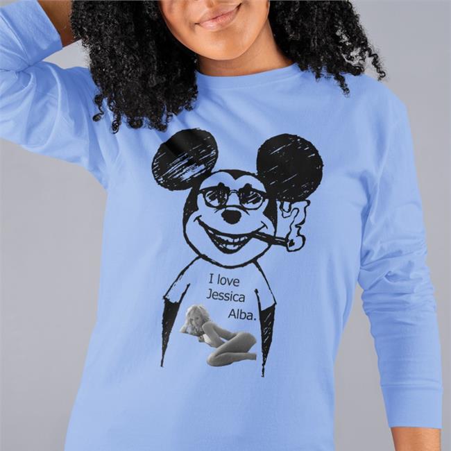 Shirts That Go Hard Mickey Mouse I Love Jessica Alba Tee Shirt