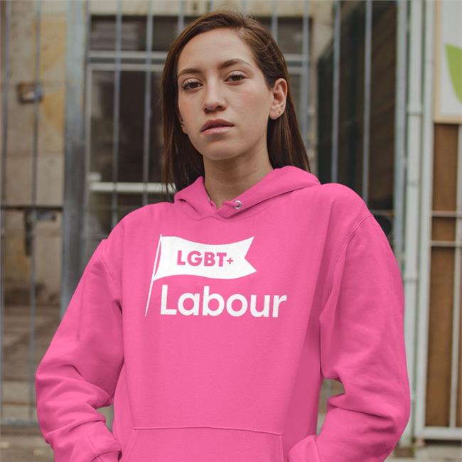 Lucy Powell MP LGBT+ Labour Hooded Sweatshirt Manchester Pride