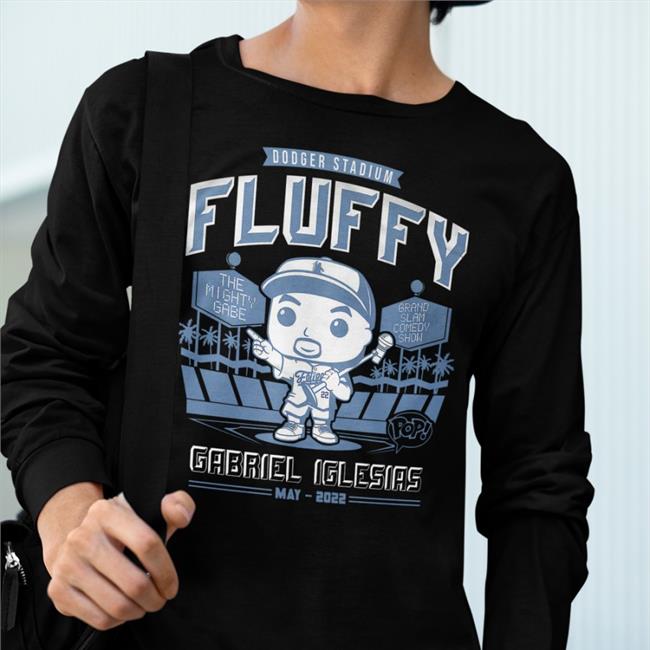 Fluffy Guy Merch Funko Baseball Crewneck Sweatshirt Dodger Stadium Fluffy Gabriel Iglesias May 2022