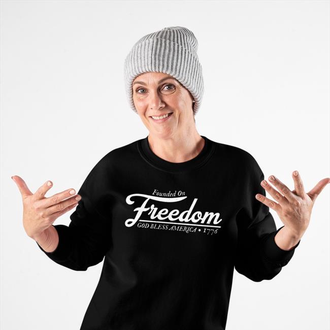 Tim Young Founded On Freedom God Bless America 1776 Tee Mouthyshirts