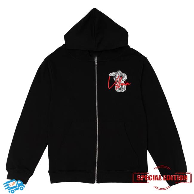 Official Villains Beautiful Bastard Zip Up Pullover Hoodie