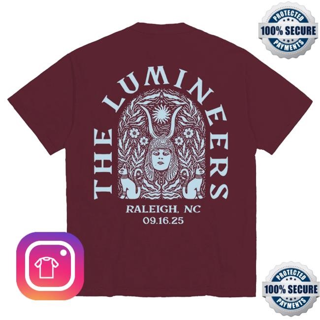Official Lumineers Store The Lumineers Automatic September 16th Raleigh Event New Shirt
