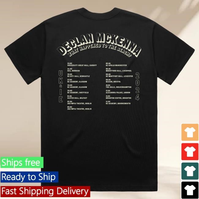Dancing With The Cow UK 2024 Tour Shirts (Black) Declan Mckenna Official
