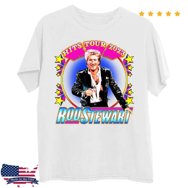 Official Rod Stewart White Hits Tour Shirt New