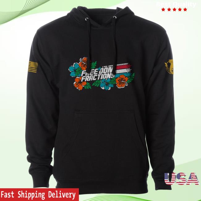Official Bunker Branding Merch The Fat Electrician Hawaiian Freedom Fractions Tee Black Bunkerbranding