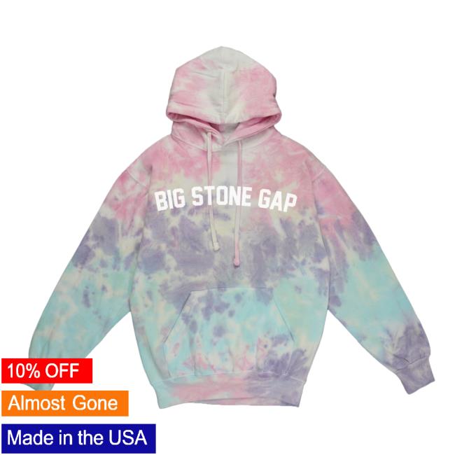 Official Hometown Apparel Clothing Merch Big Stone Gap Virginia Classic Curve Tie Dye Hoodies Cotton Candy