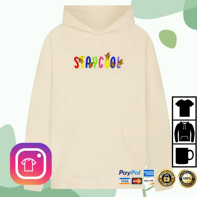 Official Stay Cool Clothing Store Stay Cool Pizza Hoodie (Cream) StayCool StaycoolNyc