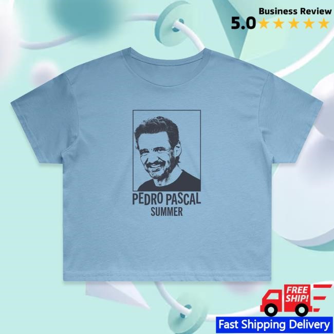 Official Super Yaki & Rachel Leishman Present: Pedro Pascal Summer - Crop Tees Carolina Blue SuperYaki