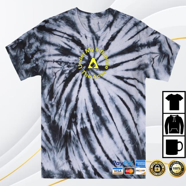 Official Merch Bar The Aces Store Under My Influence Tie Dye Tee Black/White Tie-Dye MerchBar Shop