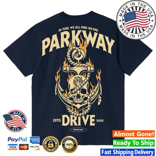 Official Parkway Drive Merch Store Shop Parkway Drive Skull & Anchor Attractive Shirt ParkwayDrive
