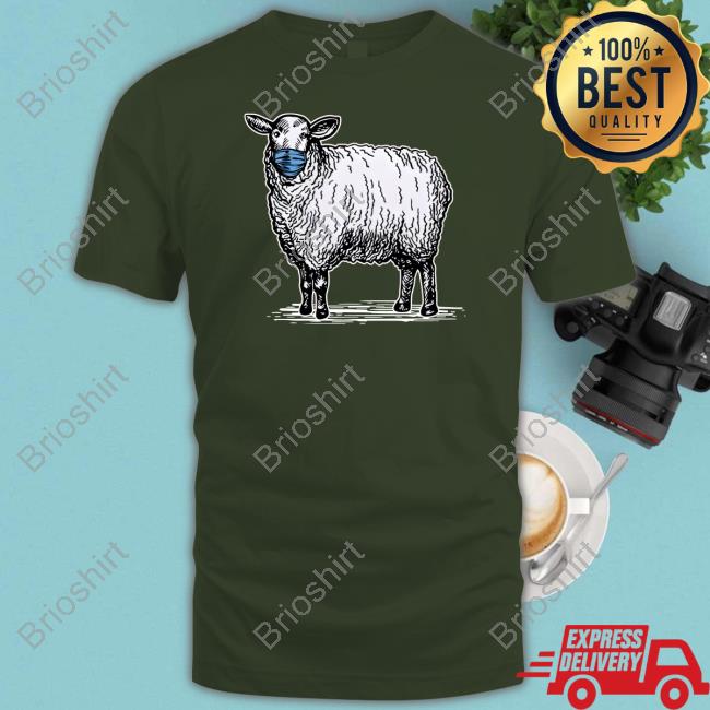 Official Wide Awake Masked Sheep Anti Face Mask Tee Shirt