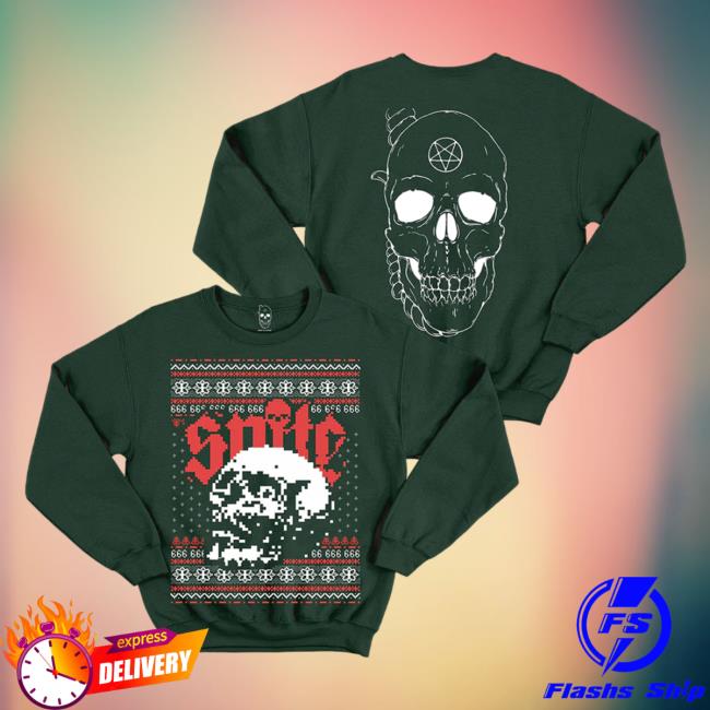 Official Spitecult Merch Green Holiday Crewneck Hoodie