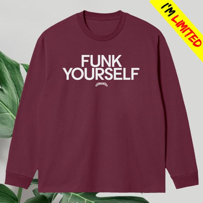 Official Merchbar Chromeo Funk Yourself Crew neck Maroon Merch Bar Chromeo