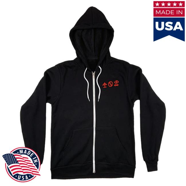 Official Sumerian Records Merch Bad Omens Like A Villain Zip Up Hoody
