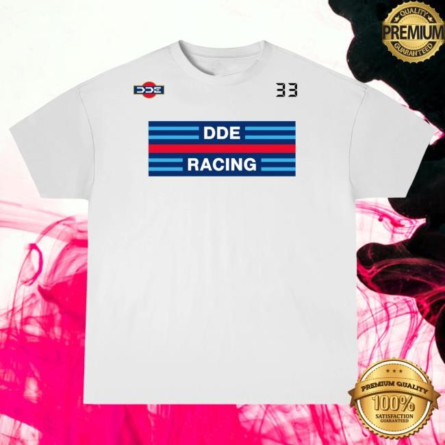 Official DDE Merch Stripes And Speed White Shirt
