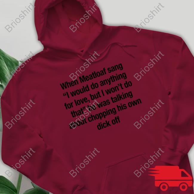 Official Shirts That Go Hard When Meatloaf Sang I Would Do Anything For Love But I Won't Do That Shirt