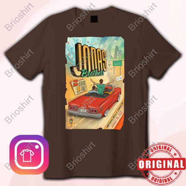 Jonas Brother Merch Detroit Tee Shirt