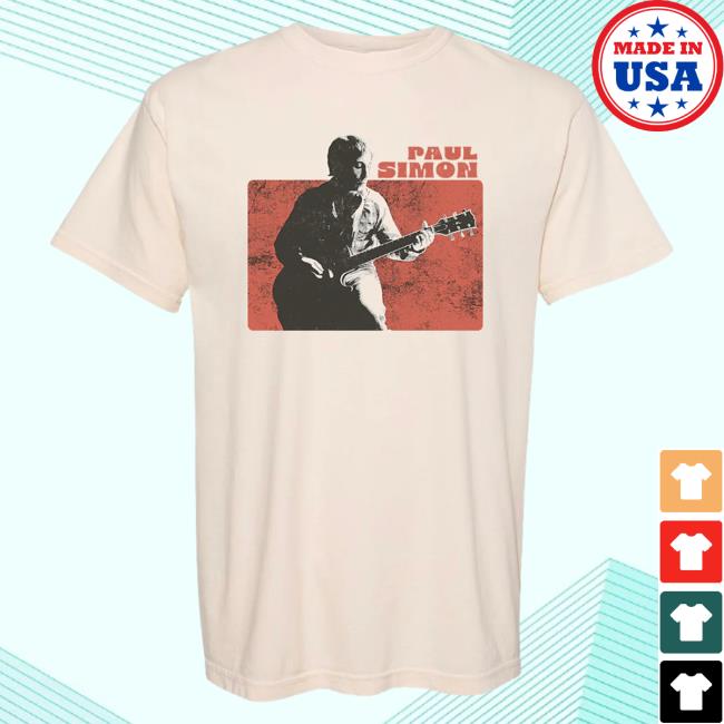 Official Paul Simon Merch Store Paul Simon Natural Guitar Tshirt
