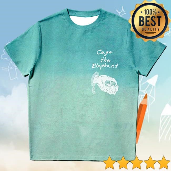 Official Cage The Elephant Merch Ombre Blue Dateback T-Shirts