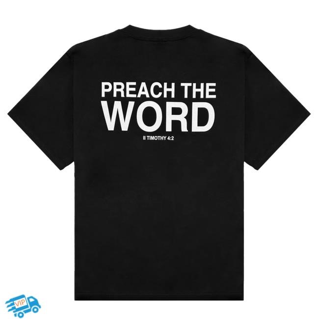 Official 2819 Church Merch Preach The Word Shirts - Cream/Black