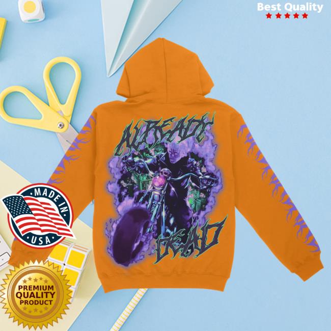 Official 999 Club Juice Wrld Merch Store Already Dead Hooded Sweatshirt Orange 999Club Clothing JuiceWrld