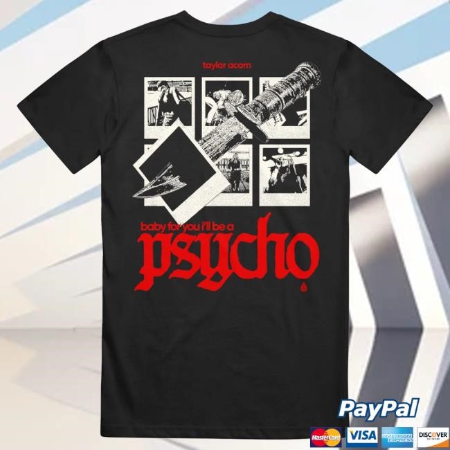 Official Taylor Acorn Merch Store Psycho Dagger - Black Shirts