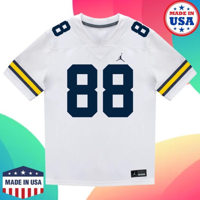 Michigan Wolverines #88 Deakon Tonielli Student Athlete White Football Jersey Top Shirt The M Den Shop
