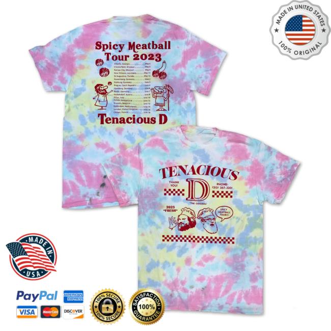 Official Spicy Meatball Tour 2023 Tie Dye T Shirt
