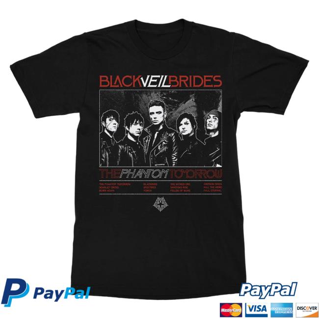 Official Black Veil Brides Merch Store Black Veil Brides The Phantom Tomorrow T-Shirt Black Veil Brides Clothing Shop