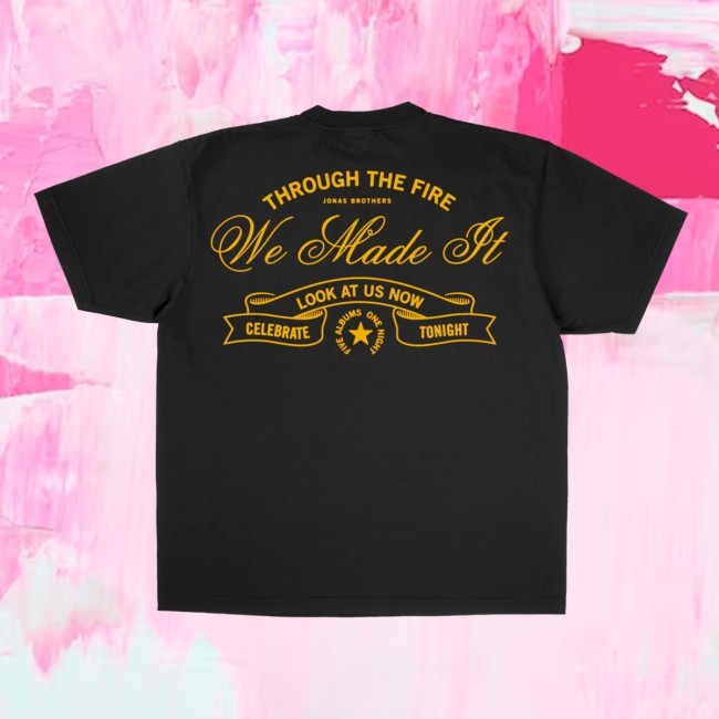 Through The Fire New Tee Jonas Brothers Merch Shop