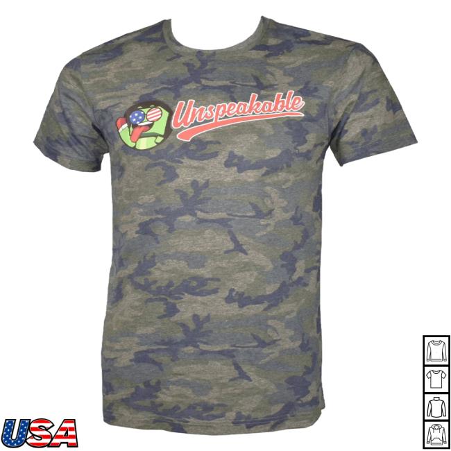 Official Unspeakable Merch Vintage Patriotic Camo Shirt New