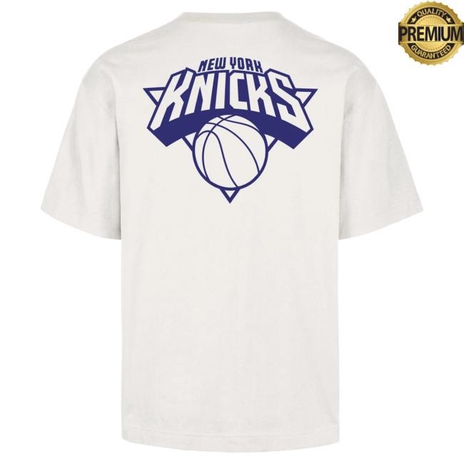 Official Madison Square Garden Merch New York Knicks '47 Brand Knicks Sandstone Lateral Foundation New Shirt MSG Shop