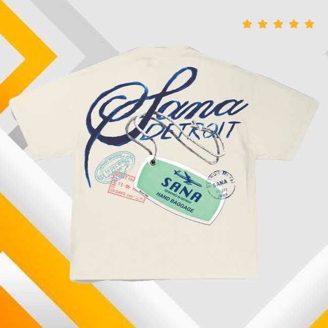 Official Sana Detroit Luggage T Shirt - Cream Official Sana Detroit Luggage Hot Shirt - Cream