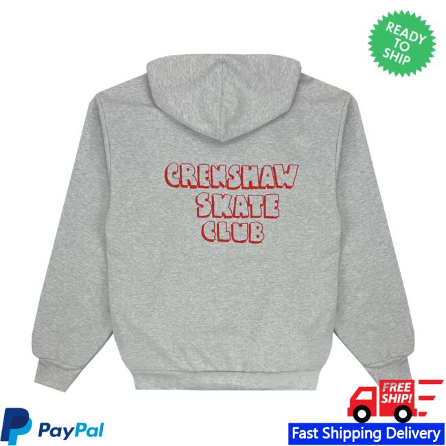 Official Crenshaw Skate Club Og Logo Attractive Hoodie Grey