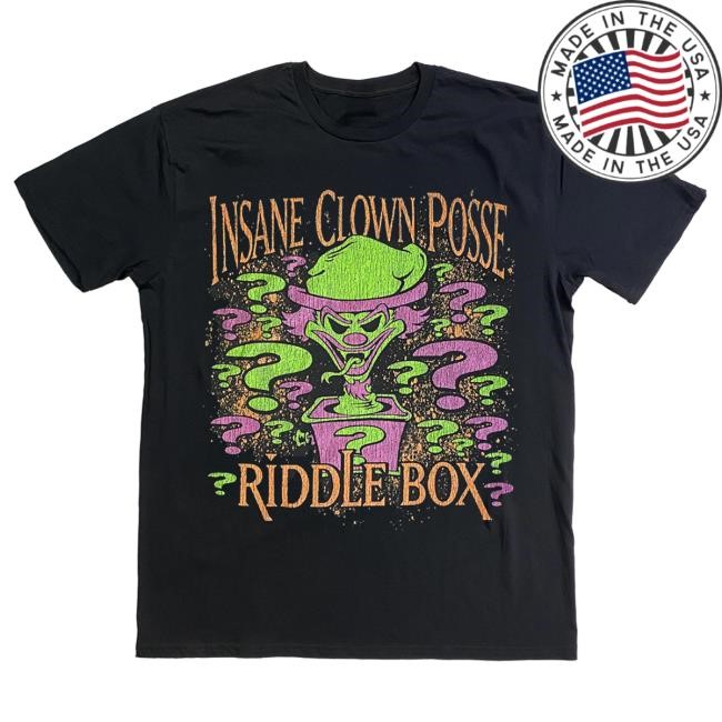 Official Icp Merch Clothing Store Insane Clown Posse "Riddle Me Box" Tee