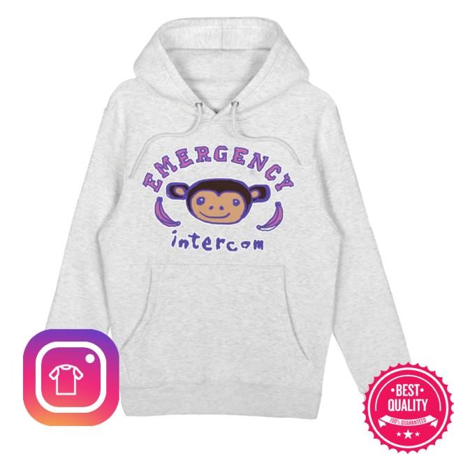 Emergency Intercom Monkey Long Sleeve Hoodie Emergency Intercom Merch Shop