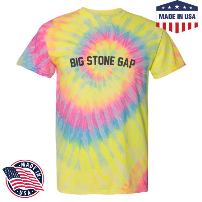 Official Hometown Apparel Clothing Merch Big Stone Gap Virginia Classic Curve Tie Dye Hot Shirt Dayglo