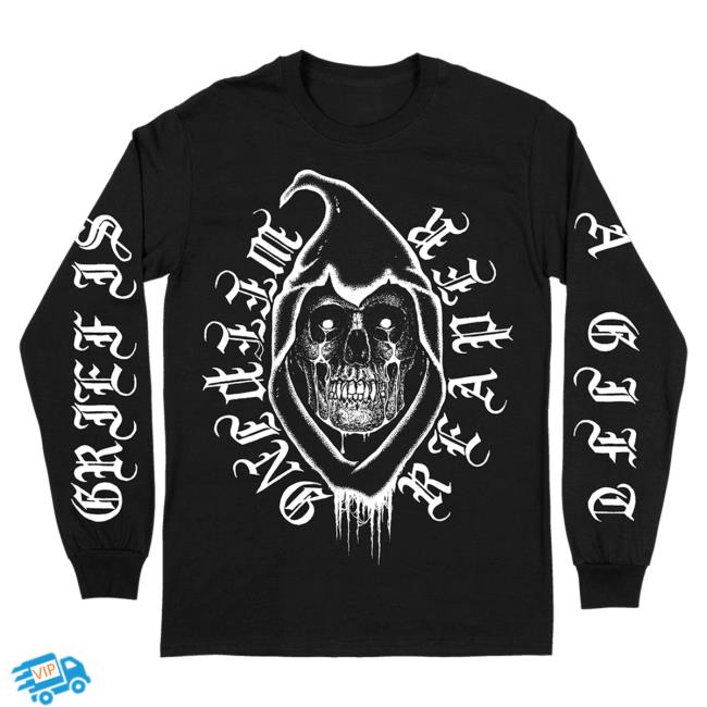 Official Death Wish Store Deathwish Inc Weeping Reaper Grief Is A Gift Black Long-Sleeve Deathwishinc