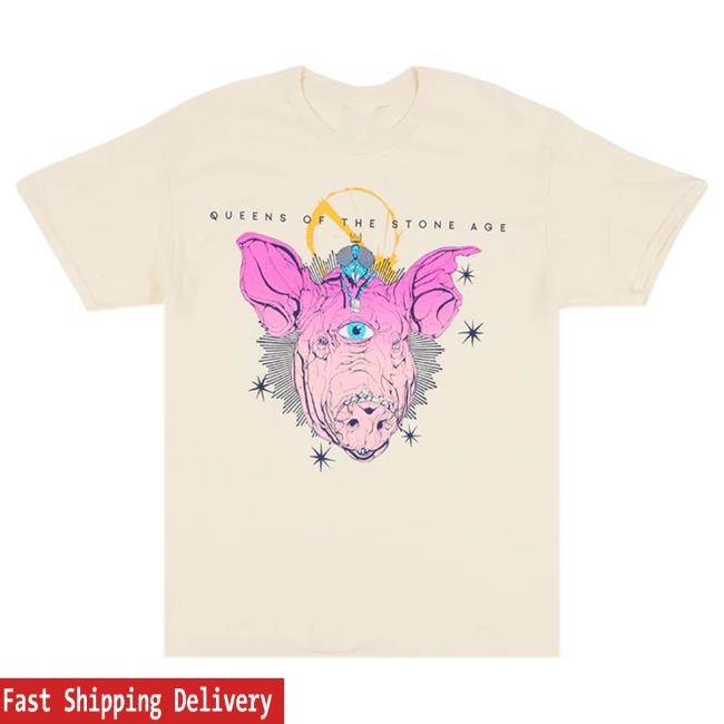 Official Queens Of The Stone Age Domesticated Animals Natural Tshirt Qotsa