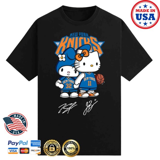 Official Hello Kitty Knicks Brunson & Towns Shirt - New York Knicks